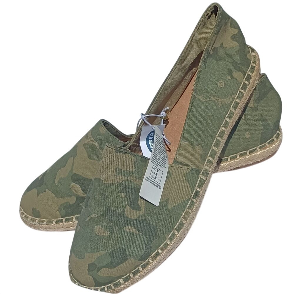 Old Navy‎ Quilted Canvas, Camouflaged, Espadrilles NWT SKUW136